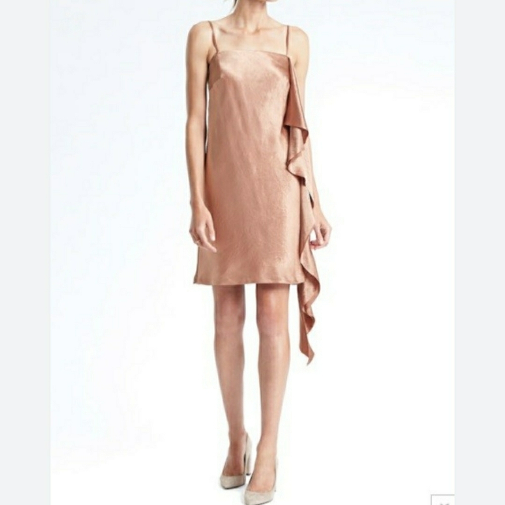 Banana Republic Ruffle Slip Dress Size Medium